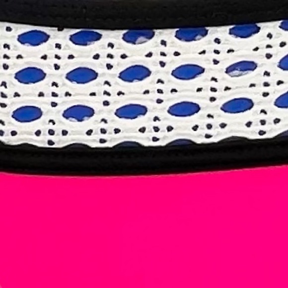 NEW TiniBikini Hot Pink White Blue Black Lattice Waist Detail Bikini Bottoms L - Picture 2 of 3